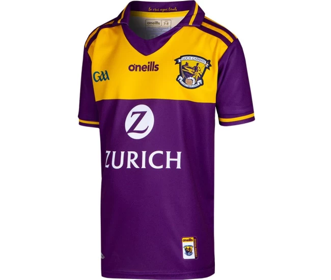 Wexford Gaa Kids 2 Stripe Home Jersey